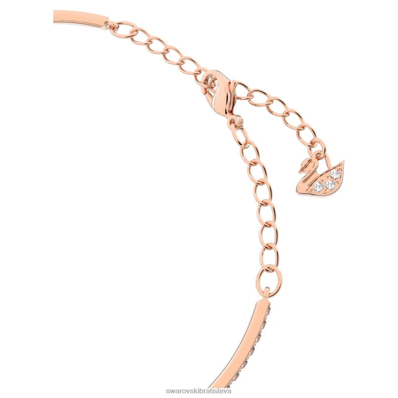 šumivý tanečný náramok okrúhly strih, oválny tvar, červená, pozlátená ružovým zlatom B8ZNT640 Swarovski šperky - Image 4