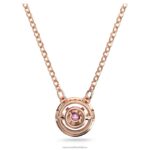 šumivý tanečný prívesok okrúhly strih, fialová, pozlátená ružovým zlatom B8ZNT295 Swarovski šperky - Image 6