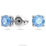 šumivý tanečný set okrúhly výbrus, modrá, rhodiovaná B8ZNT374 Swarovski šperky - Image 4