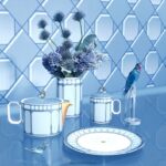 súprava signum tanierov porcelán, viacfarebný B8ZNT1736 Swarovski dekorácie - Image 2
