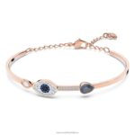 symbolický náramok zlé oko, modrá, zmiešaná kovová povrchová úprava B8ZNT590 Swarovski šperky