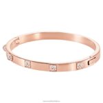 taktický náramok povrchová úprava biela, ružové zlato B8ZNT594 Swarovski šperky - Image 4