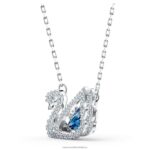 tanečný náhrdelník labuť labuť, modrá, rhodiovaná B8ZNT78 Swarovski šperky - Image 4