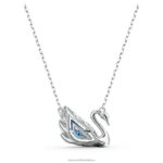 tanečný náhrdelník labuť labuť, modrá, rhodiovaná B8ZNT78 Swarovski šperky - Image 5