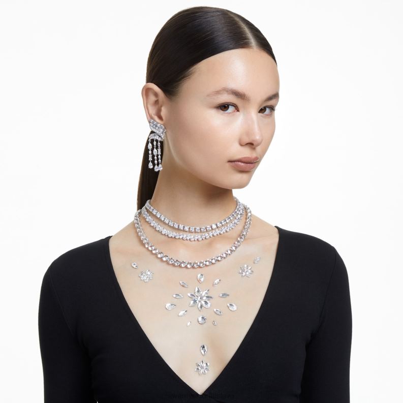 tenisový náhrdelník matrix okrúhly strih, viacfarebný, povrchová úprava zmiešaný kov B8ZNT140 Swarovski šperky - Image 8