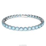 tenisový náramok matrix okrúhly výbrus, modrá, rhodiovaná B8ZNT543 Swarovski šperky