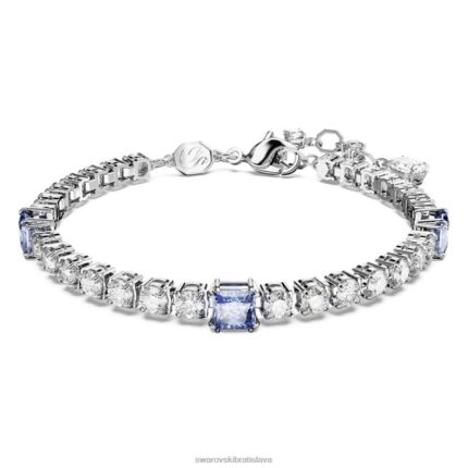 tenisový náramok matrix zmiešané rezy, modrá, rhodiované B8ZNT576 Swarovski šperky