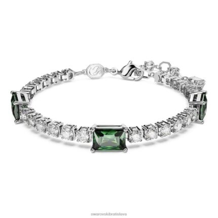 tenisový náramok matrix zmiešané rezy, zelené, rhodiované B8ZNT577 Swarovski šperky