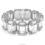 tisícročia náramok nadrozmerné kryštály, osemhranný brus, biele, rhodiované B8ZNT557 Swarovski šperky