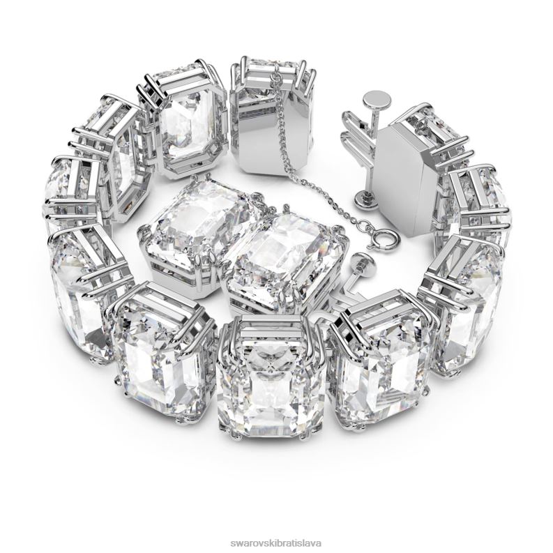 tisícročia náramok nadrozmerné kryštály, osemhranný brus, biele, rhodiované B8ZNT557 Swarovski šperky - Image 3
