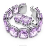 tisícročia náramok nadrozmerné kryštály, osemhranný brus, fialové, rhodiované B8ZNT563 Swarovski šperky - Image 3