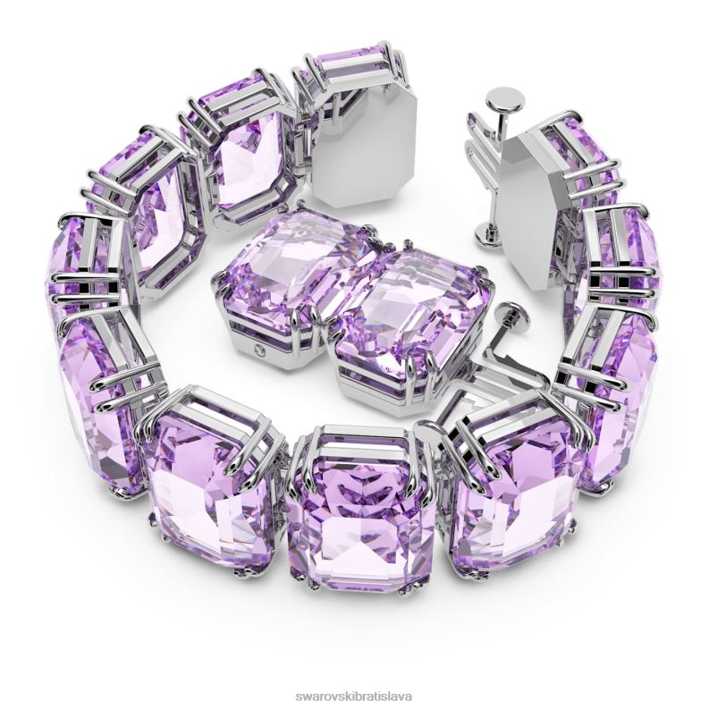 tisícročia náramok nadrozmerné kryštály, osemhranný brus, fialové, rhodiované B8ZNT563 Swarovski šperky - Image 3