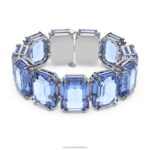 tisícročia náramok nadrozmerné kryštály, osemhranný výbrus, modré, rhodiované B8ZNT564 Swarovski šperky