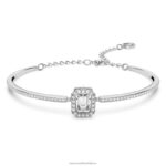tisícročia náramok osemhranný rez, dlažba, biela, rhodiovaná B8ZNT484 Swarovski šperky