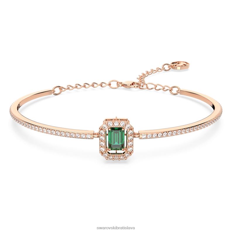 tisicrocia_naramok_osemhranny_rez_dlazba_zelena_pozlatena_ruzovym_zlatom_b8znt523_swarovski_sperky.jpg tisícročia náramok osemhranný rez, dlažba, zelená, pozlátená ružovým zlatom B8ZNT523 Swarovski šperky - Image 1