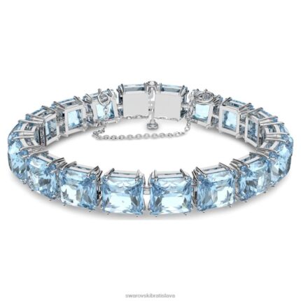 tisícročia náramok štvorcový rez, modrá, rhodiovaná B8ZNT565 Swarovski šperky