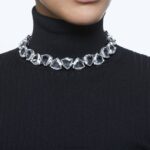 tisícročný náhrdelník nadrozmerné kryštály, triliantový brus, biele, rhodiované B8ZNT86 Swarovski šperky - Image 2