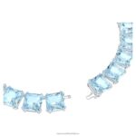tisícročný náhrdelník štvorcový rez, modrá, rhodiovaná B8ZNT46 Swarovski šperky - Image 4