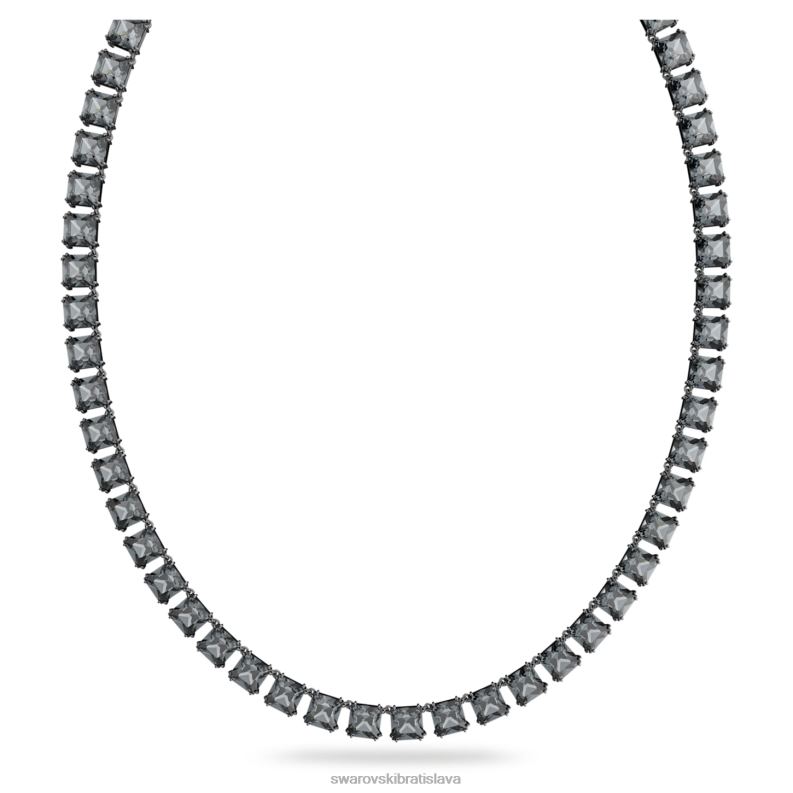 tisicrocny_nahrdelnik_stvorcovy_vybrus_sivy_ruteniovy_b8znt81_swarovski_sperky.jpg tisícročný náhrdelník štvorcový výbrus, sivý, ruténiový B8ZNT81 Swarovski šperky - Image 1