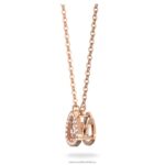 tisícročný náhrdelník triliantový výbrus, biely, pozlátený ružovým zlatom B8ZNT63 Swarovski šperky - Image 4