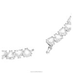 tisícročný náhrdelník triliantový výbrus, biely, rhodiovaný B8ZNT137 Swarovski šperky - Image 4