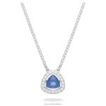 tisícročný náhrdelník triliantový výbrus, modrý, rhodiovaný B8ZNT57 Swarovski šperky