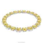 tlmič harmónie vankúšový strih, žltý, rhodiovaný B8ZNT356 Swarovski šperky