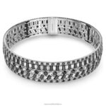 tlmivka hyperboly zmiešané strihy, čierne, rhodiované B8ZNT355 Swarovski šperky