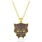 úžasný prívesok čierny panter čierny panter, fialový, pozlátený B8ZNT255 Swarovski šperky