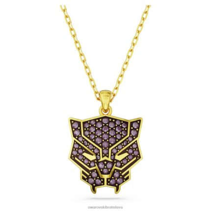 úžasný prívesok čierny panter čierny panter, fialový, pozlátený B8ZNT255 Swarovski šperky