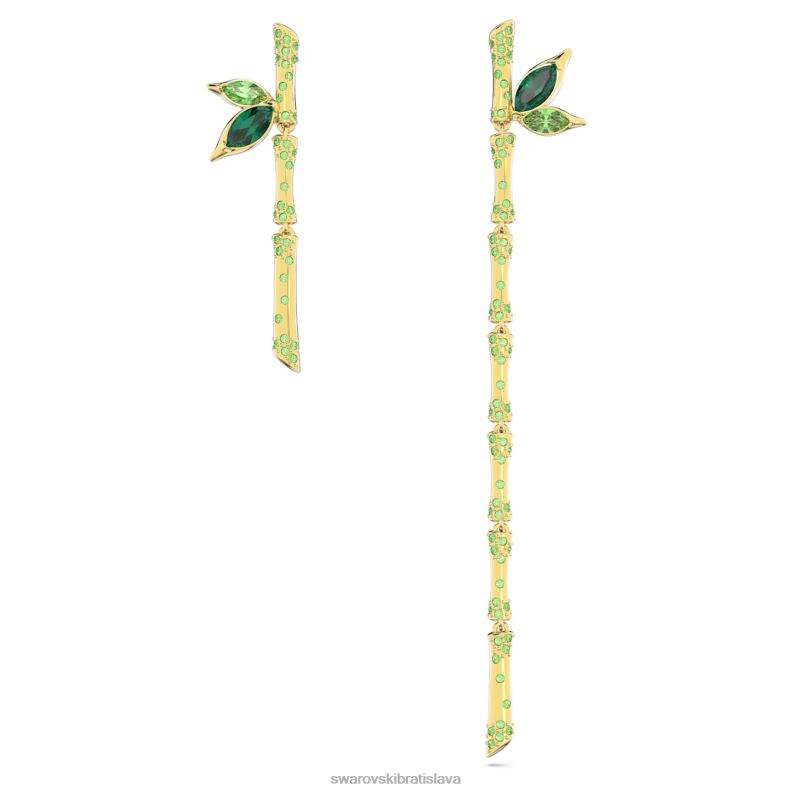 visiace_nausnice_dellium_asymetricke_prevedenie_bambusove_zelene_pozlatene_b8znt809_swarovski_sperky.jpg visiace náušnice dellium asymetrické prevedenie, bambusové, zelené, pozlátené B8ZNT809 Swarovski šperky - Image 1