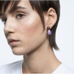 visiace náušnice orbita asymetrický dizajn, padací strih, viacfarebný, pozlátený B8ZNT795 Swarovski šperky - Image 8