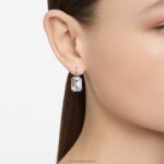 visiace náušnice tisícročia osemhranný výbrus, biely, rhodiovaný B8ZNT759 Swarovski šperky - Image 2