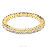 vittore prsteň okrúhly výbrus, biely, pozlátený B8ZNT1002 Swarovski šperky