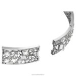 volta tlmivka mašlička, biela, rhodiovaná B8ZNT367 Swarovski šperky - Image 4