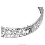volta tlmivka mašlička, biela, rhodiovaná B8ZNT367 Swarovski šperky - Image 5