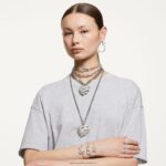 volta tlmivka srdce, biele, rhodiované B8ZNT369 Swarovski šperky - Image 6