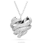 voltový prívesok srdce, biele, rhodiované B8ZNT237 Swarovski šperky