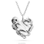voltový prívesok srdce, biele, rhodiované B8ZNT237 Swarovski šperky - Image 4