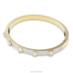 vzrušujúci náramok zmiešané rezy, dlažba, biela, pozlátená B8ZNT628 Swarovski šperky - Image 3