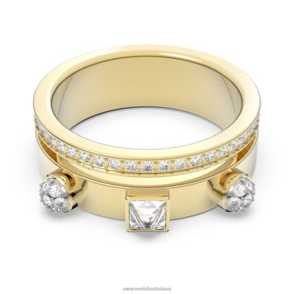 vzrušujúci prsteň zmiešané strihy, biele, pozlátené B8ZNT1019 Swarovski šperky