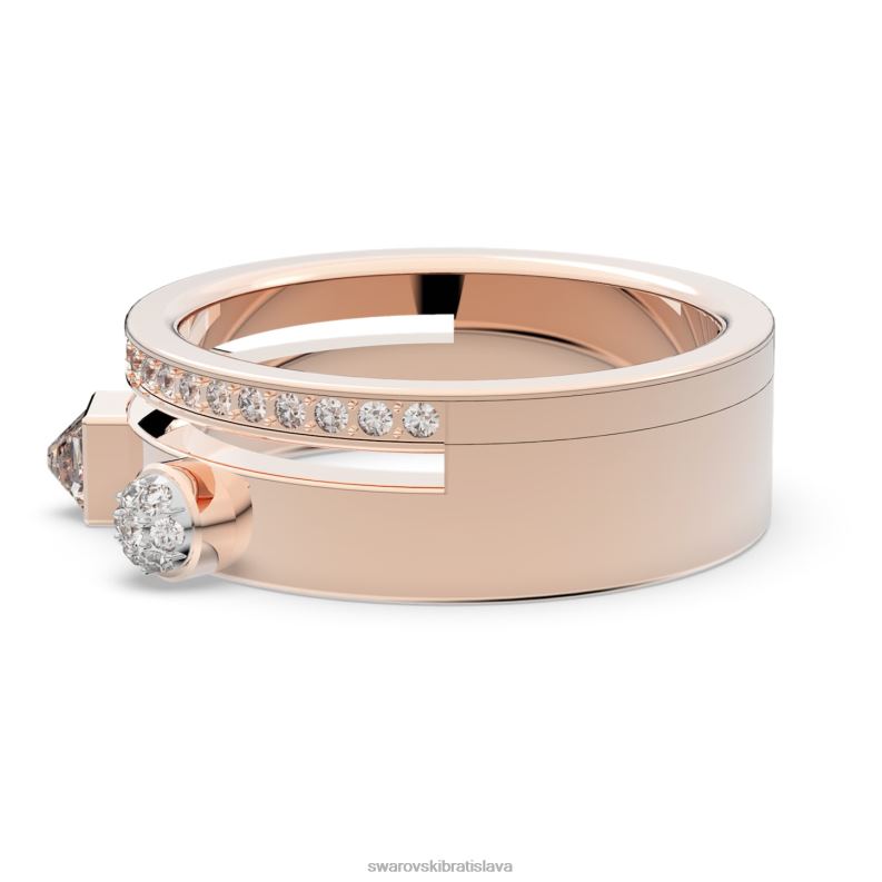 vzrušujúci prsteň zmiešané strihy, biele, pozlátené ružovým zlatom B8ZNT1020 Swarovski šperky - Image 3