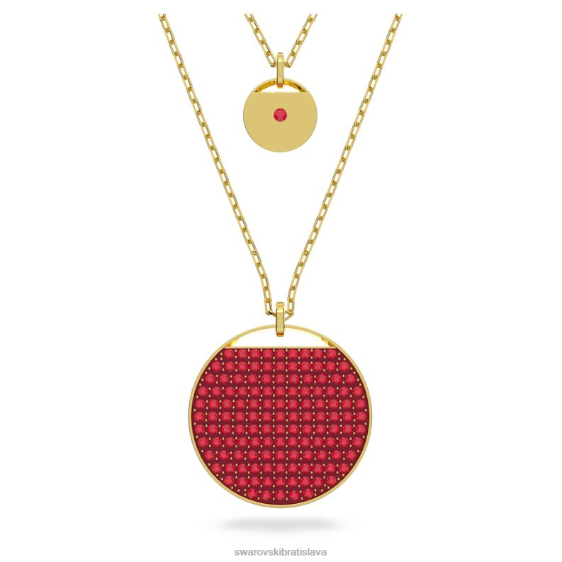 zazvorovy_vrstveny_privesok_cervena_pozlatena_b8znt308_swarovski_sperky.jpg zázvorový vrstvený prívesok červená, pozlátená B8ZNT308 Swarovski šperky - Image 1