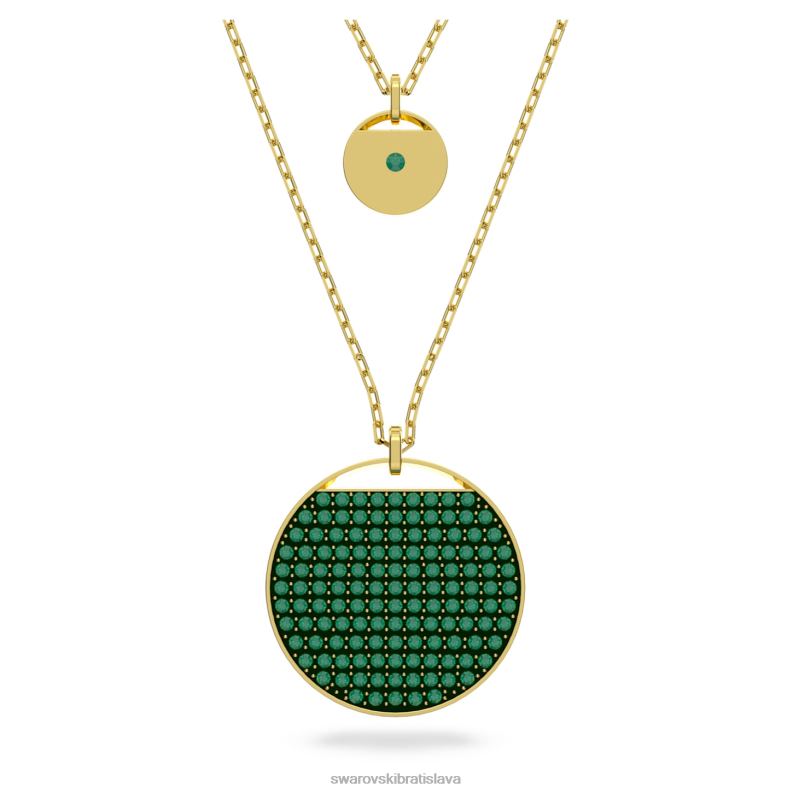zazvorovy_vrstveny_privesok_zelena_pozlatena_b8znt307_swarovski_sperky.jpg zázvorový vrstvený prívesok zelená, pozlátená B8ZNT307 Swarovski šperky - Image 1