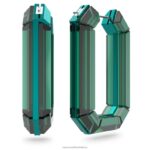 žiarivé kruhové náušnice vyhlásenie, tvar osemuholníka, zelená B8ZNT872 Swarovski šperky - Image 3