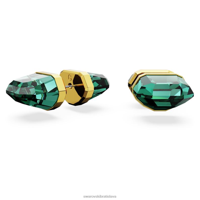 ziarive_napichovacie_nausnice_zelena_pozlatena_b8znt711_swarovski_sperky.jpg žiarivé napichovacie náušnice zelená, pozlátená B8ZNT711 Swarovski šperky - Image 1